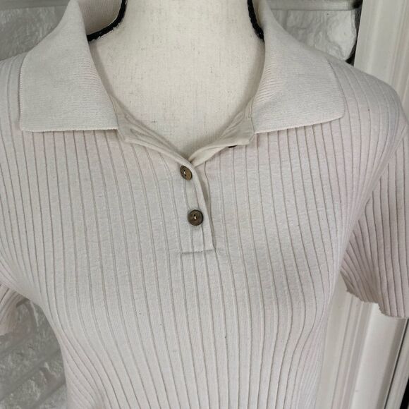 For Days Ribbed Button-up Crop Top - Picture 4 of 4